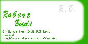 robert budi business card